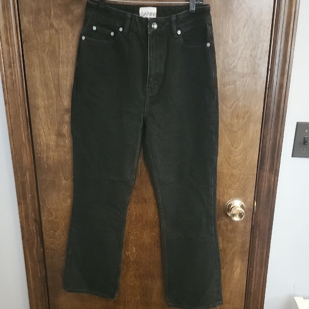 Ganni Betsy Washed black/black cropped jeans